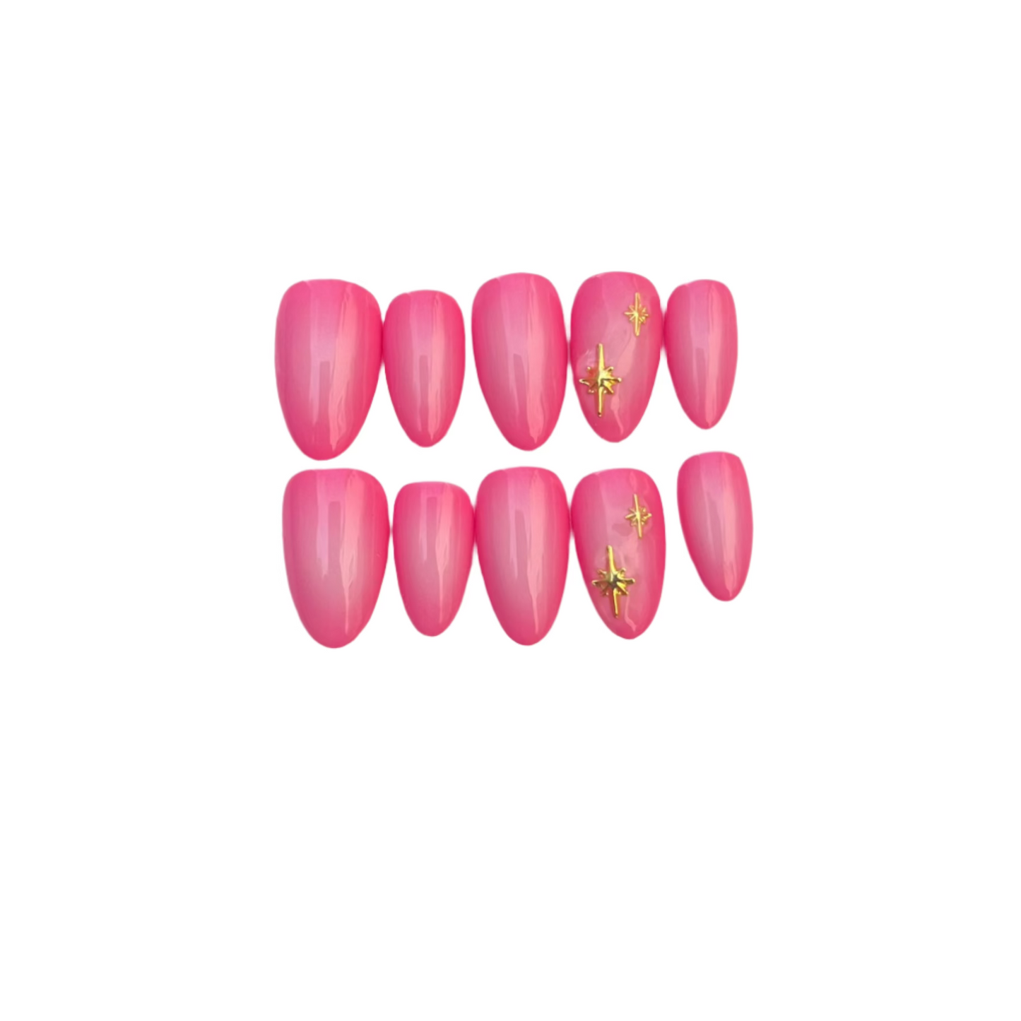 Pink Aura Presson Nails