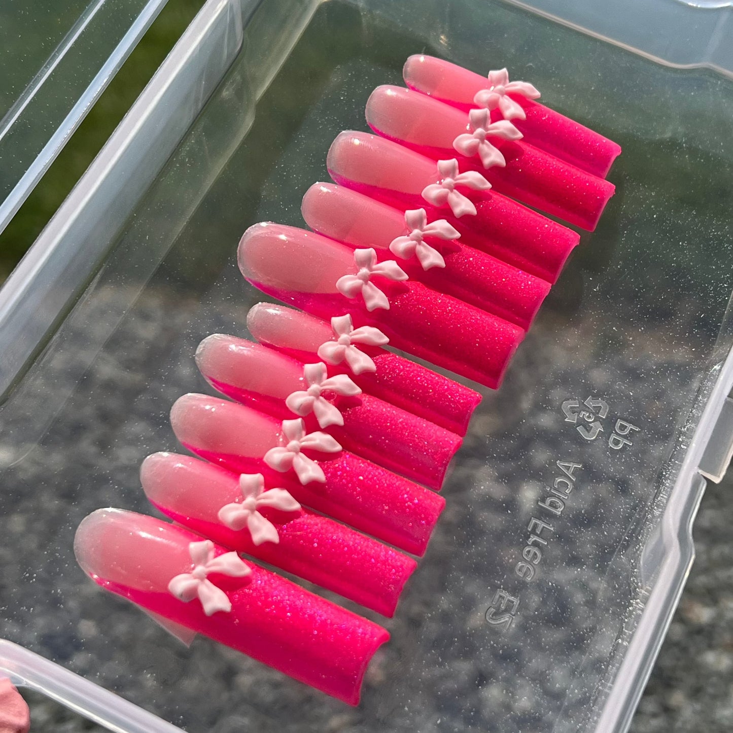 Pink French Acrylic Presson