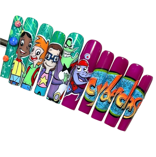 Cyber Cartoon Nails