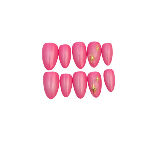 Pink Aura Presson Nails
