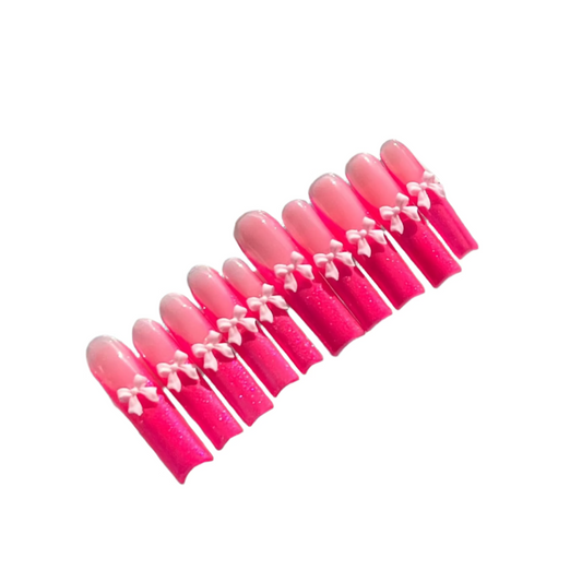 Pink French  Acrylic Presson